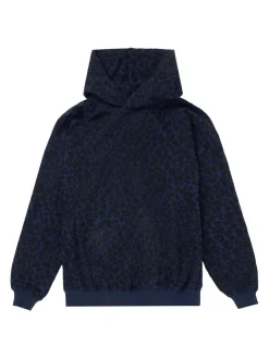 SCAMP & DUDE Blue Kids Hoodie with Leopard And Lightning Bolt