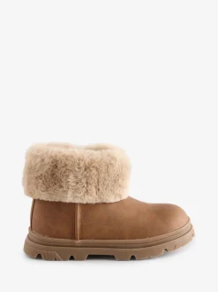 Schuh Brown Cherry Faux Fur Boots
