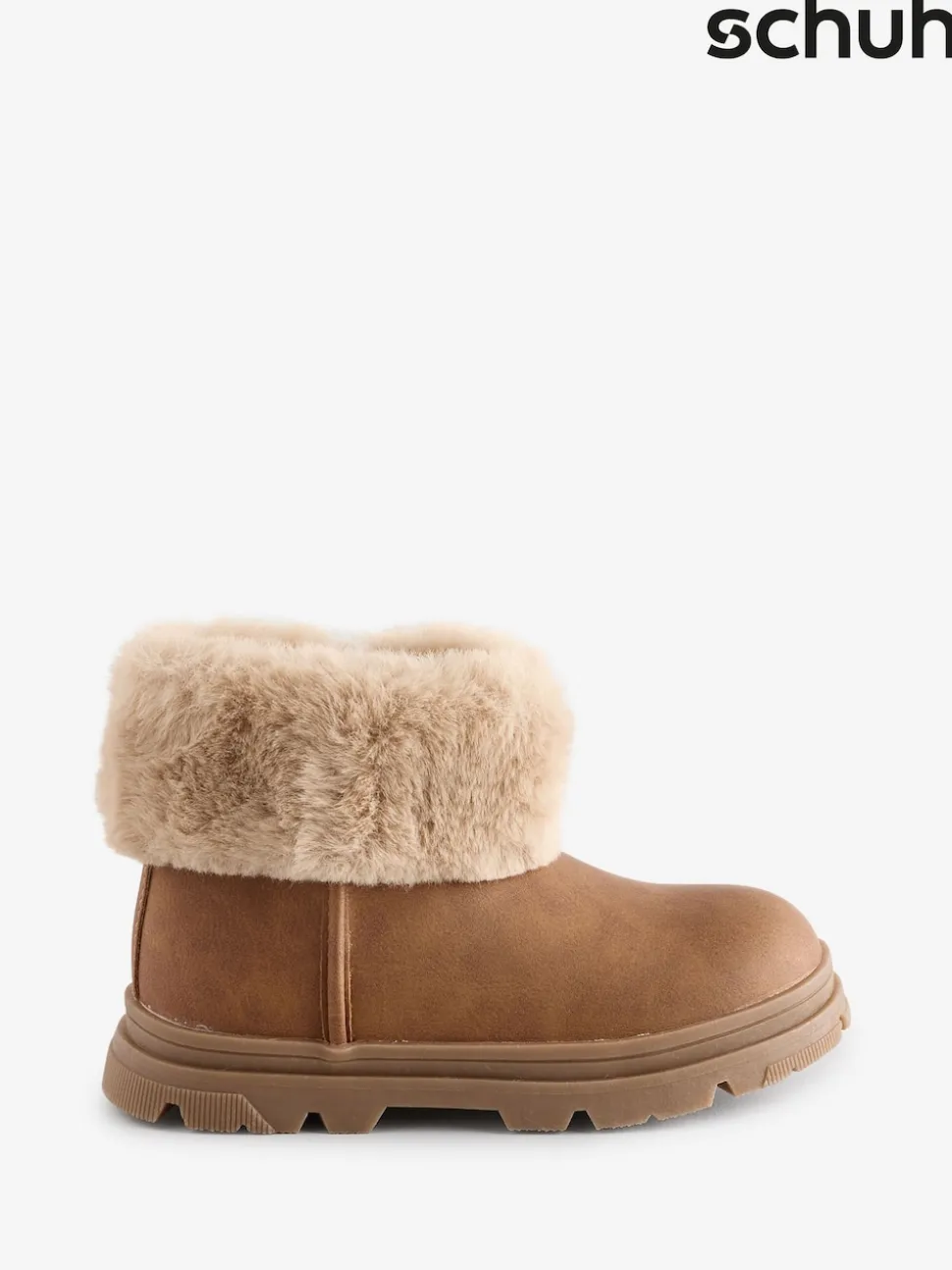 Schuh Brown Cherry Faux Fur Boots