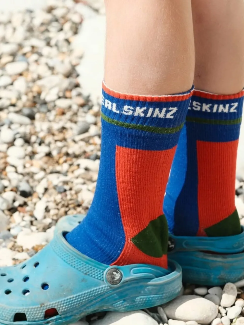 Sealskinz Kids Blue Berney Waterproof All Weather Mid Length Socks
