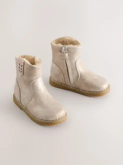 Silver Ankle Western Boots