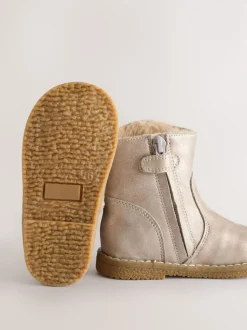 Silver Ankle Western Boots