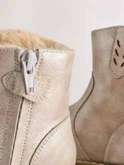 Silver Ankle Western Boots