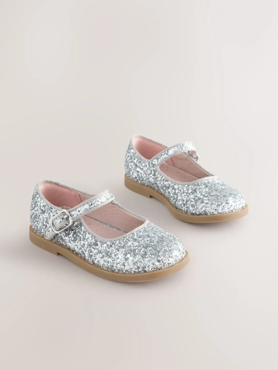 Silver Glitter Mary Jane Shoes