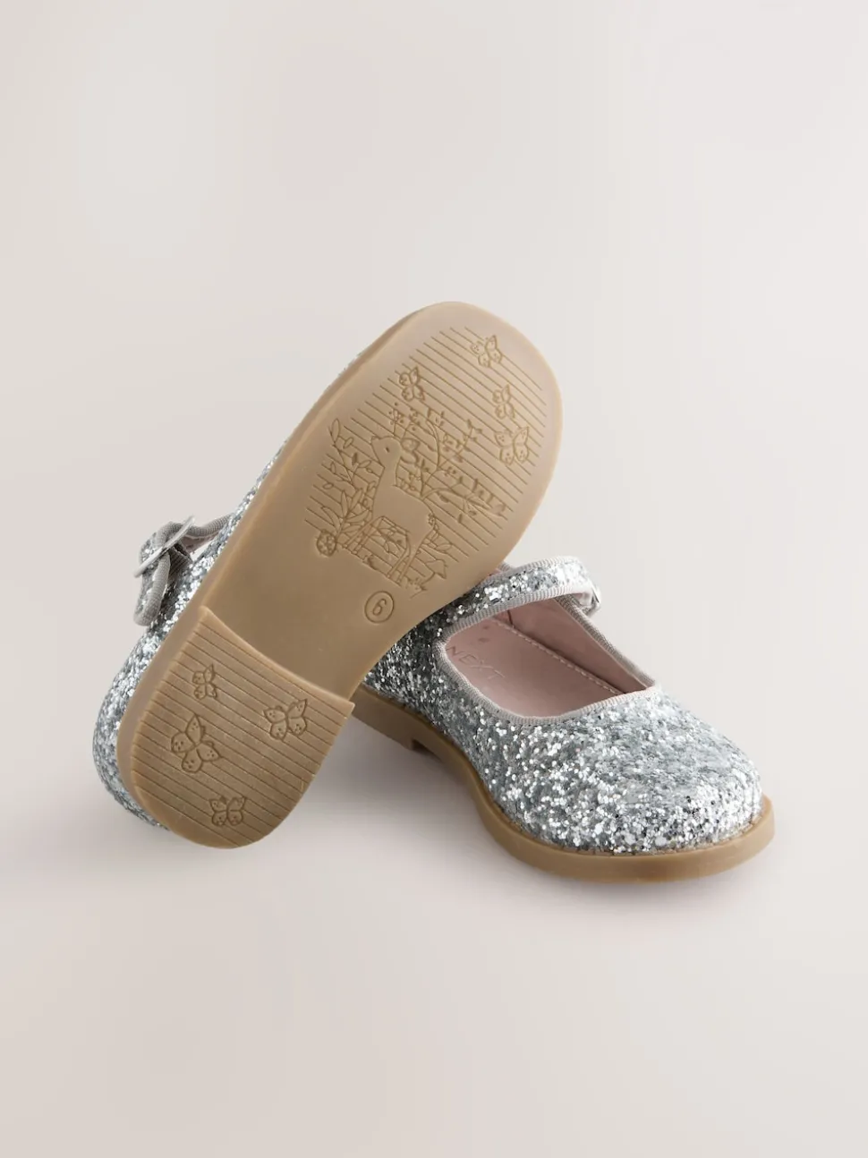 Silver Glitter Mary Jane Shoes