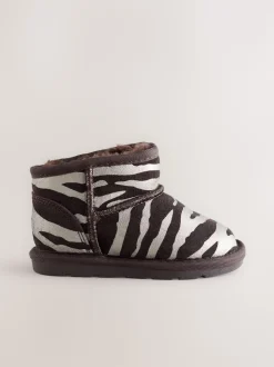 Silver Zebra Water Repellent Standard Fit (F) Suede Pull On Boots