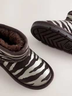 Silver Zebra Water Repellent Standard Fit (F) Suede Pull On Boots