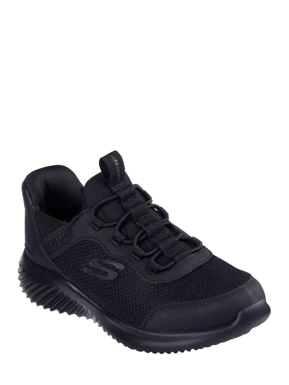 Skechers Black Bounder Brisk Burst School Slip In Trainers