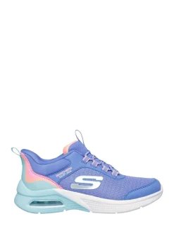 Skechers Blue Blue Microspec Max Colour Trifecta Slip In Trainers