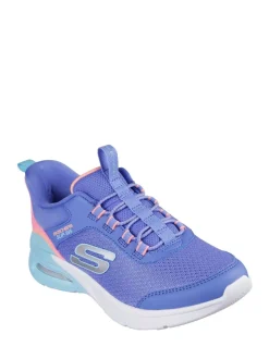Skechers Blue Blue Microspec Max Colour Trifecta Slip In Trainers