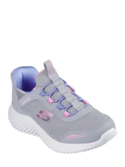 Skechers Grey Bounder Simple Cute Trainers