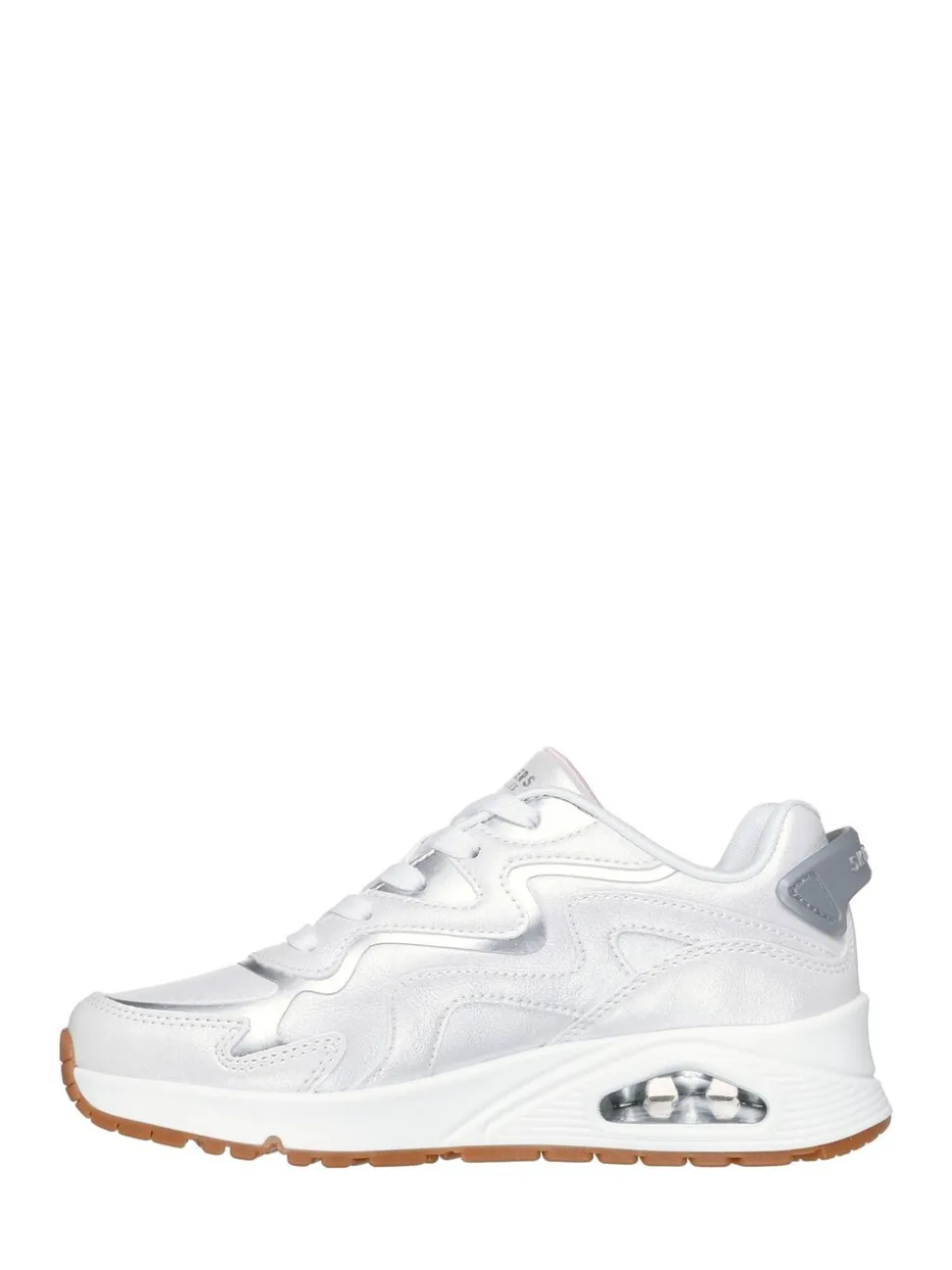 Skechers White Uno Gen1 Wavy Shimmer Trainers