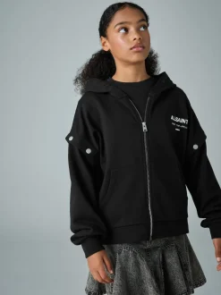 smALLSAINTS Black Amphia Underground Zip Hoodie