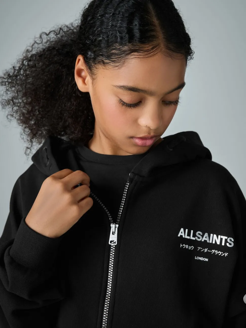 smALLSAINTS Black Amphia Underground Zip Hoodie