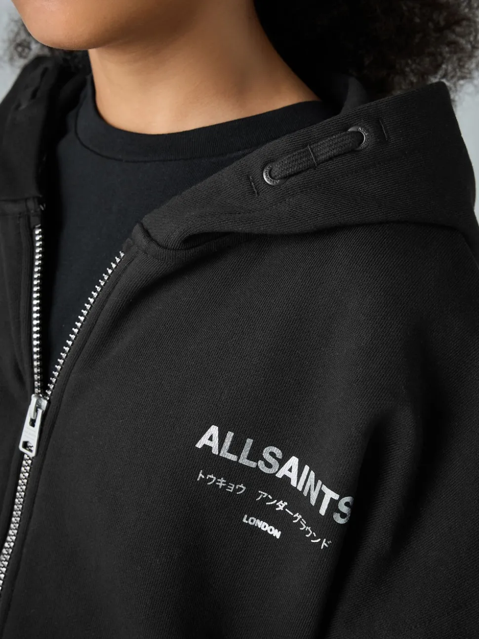 smALLSAINTS Black Amphia Underground Zip Hoodie