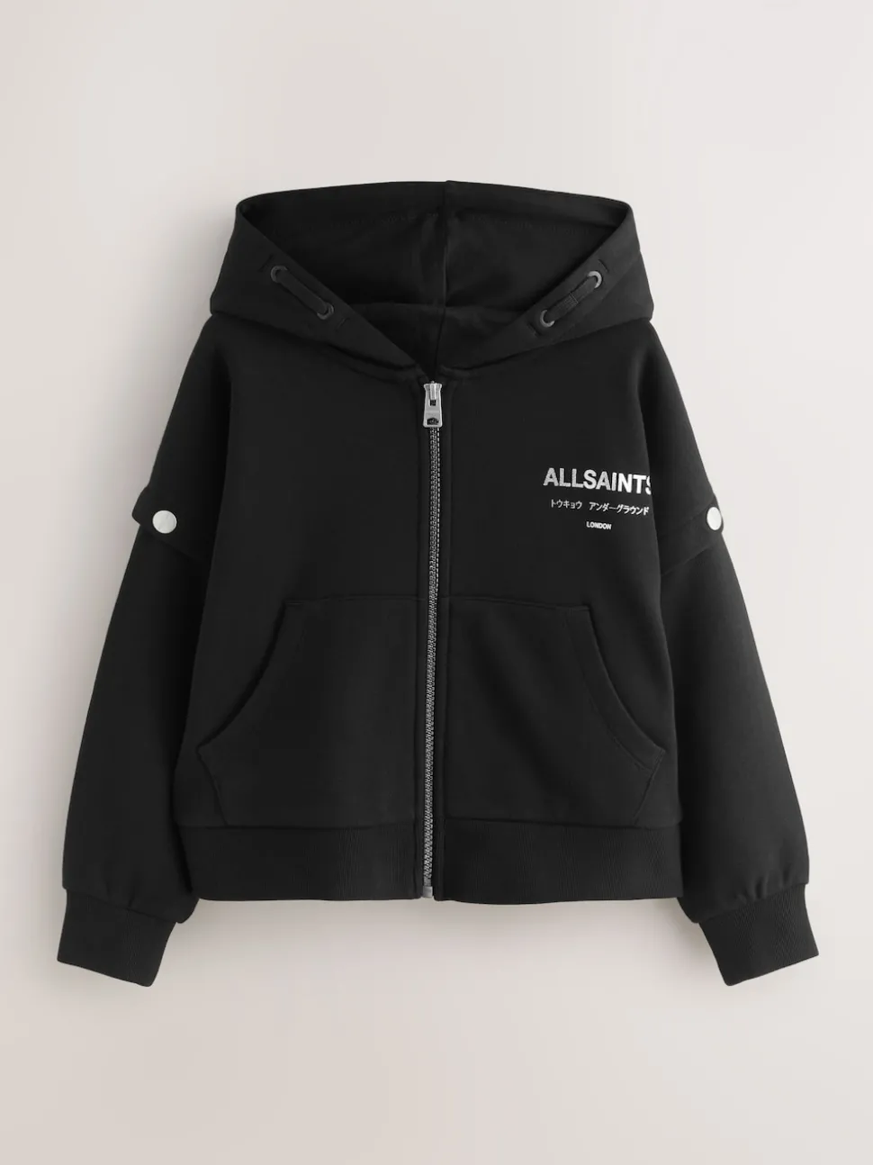 smALLSAINTS Black Amphia Underground Zip Hoodie