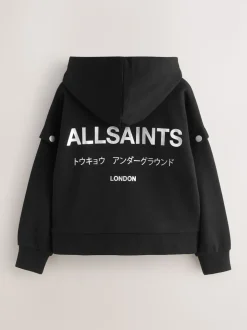 smALLSAINTS Black Amphia Underground Zip Hoodie
