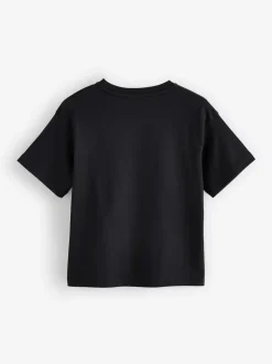 smALLSAINTS Black/Butterfly Graphic Oversized Crew Neck T-Shirt