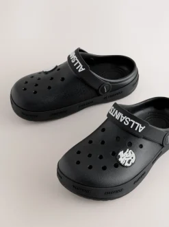 smALLSAINTS Black Clog Sandals