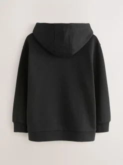 smALLSAINTS Black/Gold Biggy Oversized Pullover Hoodie