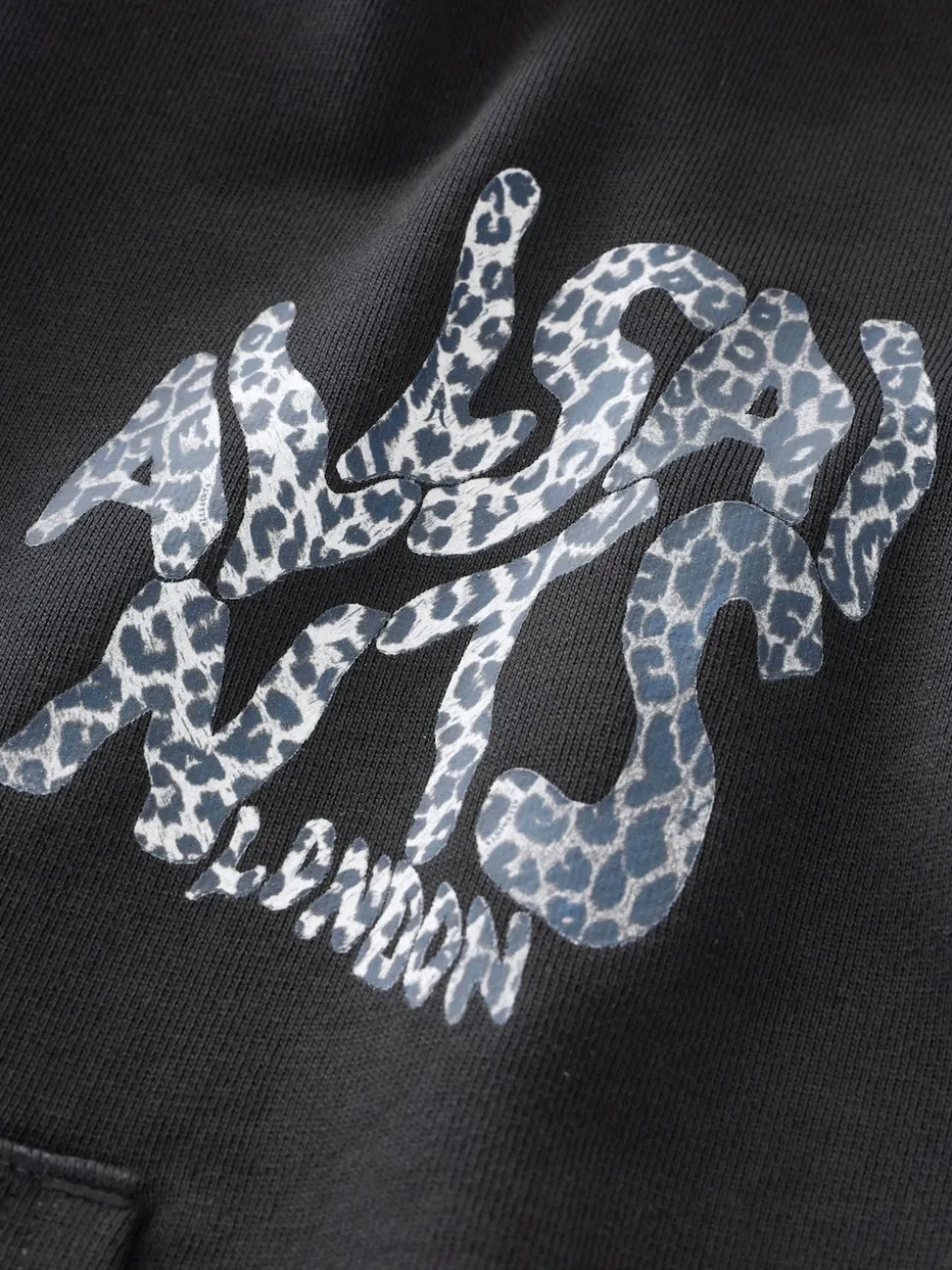 smALLSAINTS Black/Leopard Orlando Oversized Pullover Hoodie