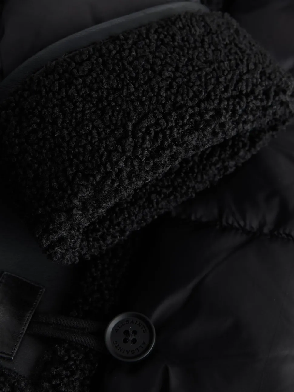 smALLSAINTS Black Padded Aviator Jacket