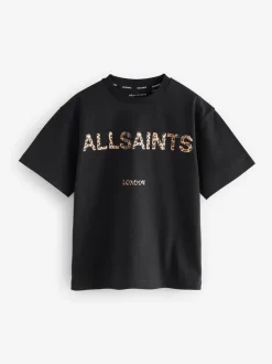 smALLSAINTS Black/Pink Oversized Girls Logo T-Shirts 3 Pack