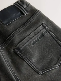 smALLSAINTS Black PU Barrel Leg Jeans