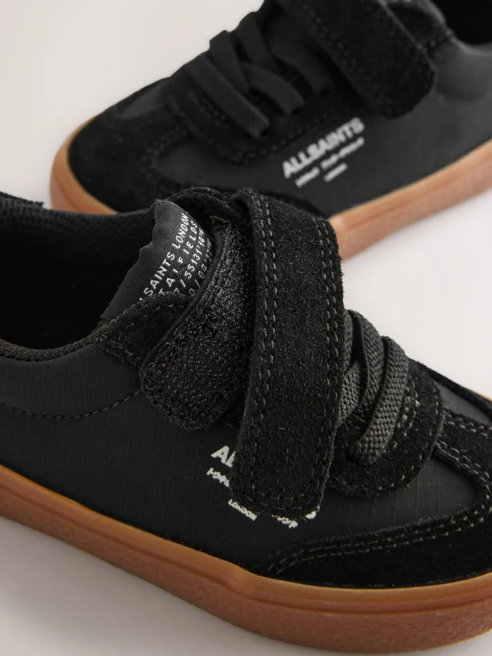 smALLSAINTS Black Ripstop Gum Sole Trainers