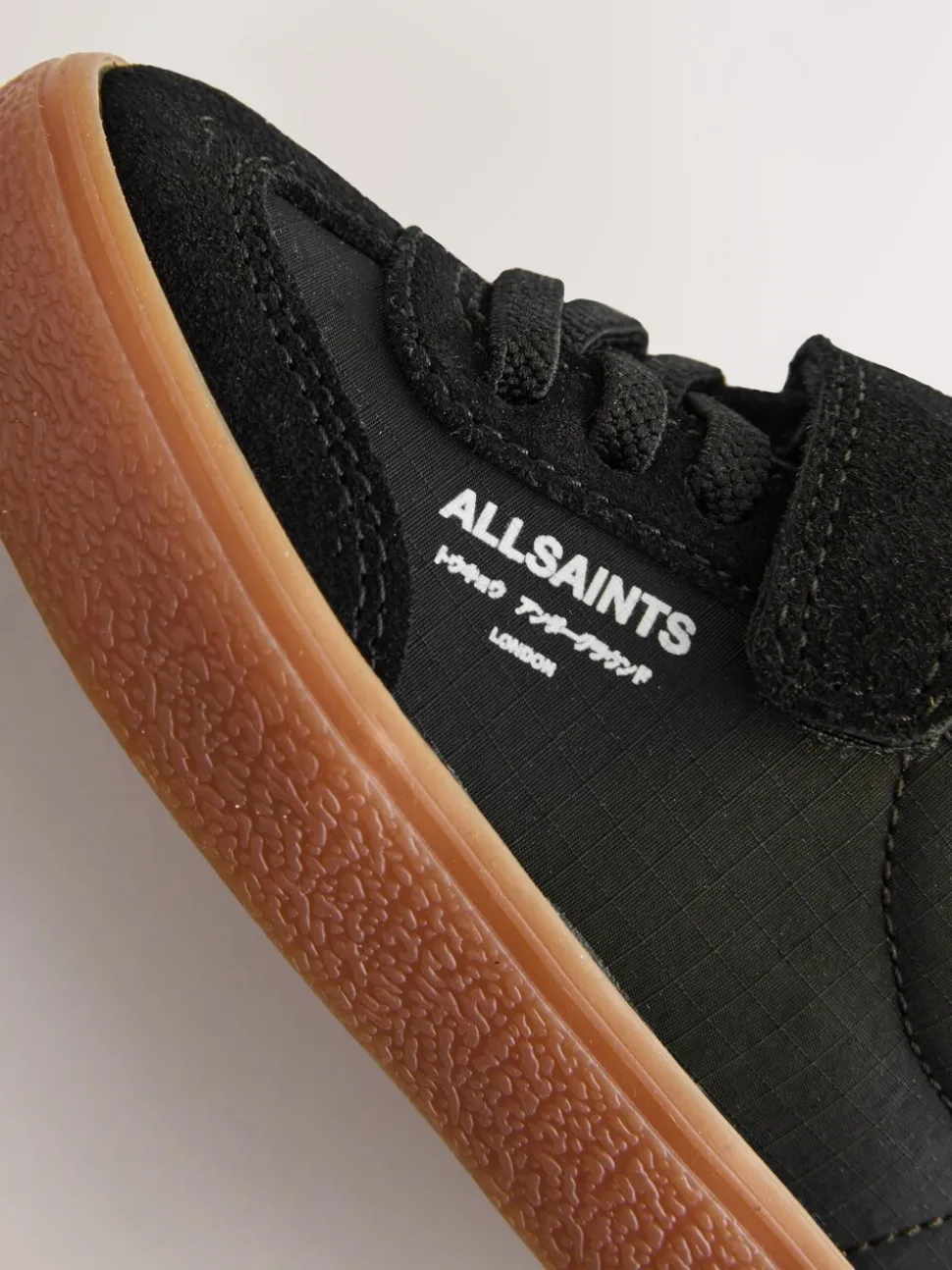 smALLSAINTS Black Ripstop Gum Sole Trainers