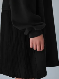 smALLSAINTS Black Underground Pleated Back Oversized Sweat Dress
