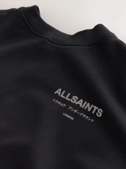 smALLSAINTS Black Underground Pleated Back Oversized Sweat Dress