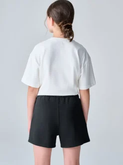 smALLSAINTS Black Underground Sweat Shorts