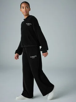 smALLSAINTS Black Velour Hoodie and Wide Leg Jogger Set