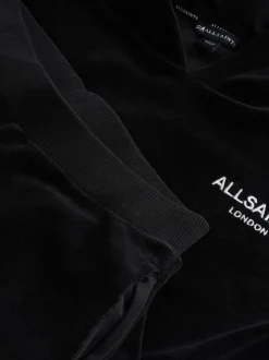smALLSAINTS Black Velour Hoodie and Wide Leg Jogger Set