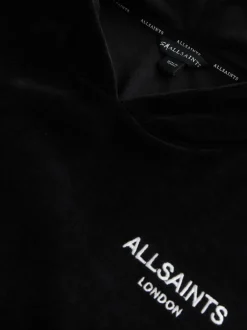 smALLSAINTS Black Velour Hoodie and Wide Leg Jogger Set