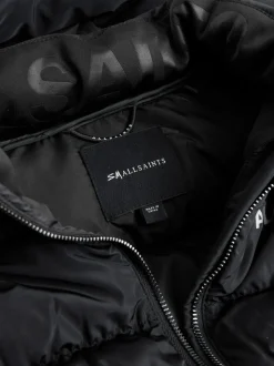 smALLSAINTS Black Waisted Longline Padded Coat
