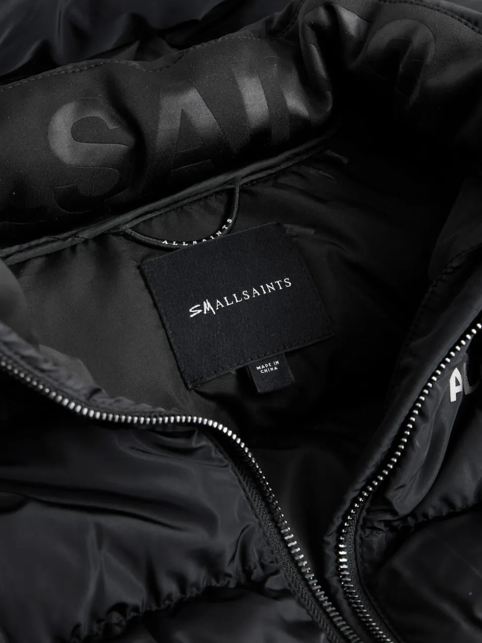 smALLSAINTS Black Waisted Longline Padded Coat