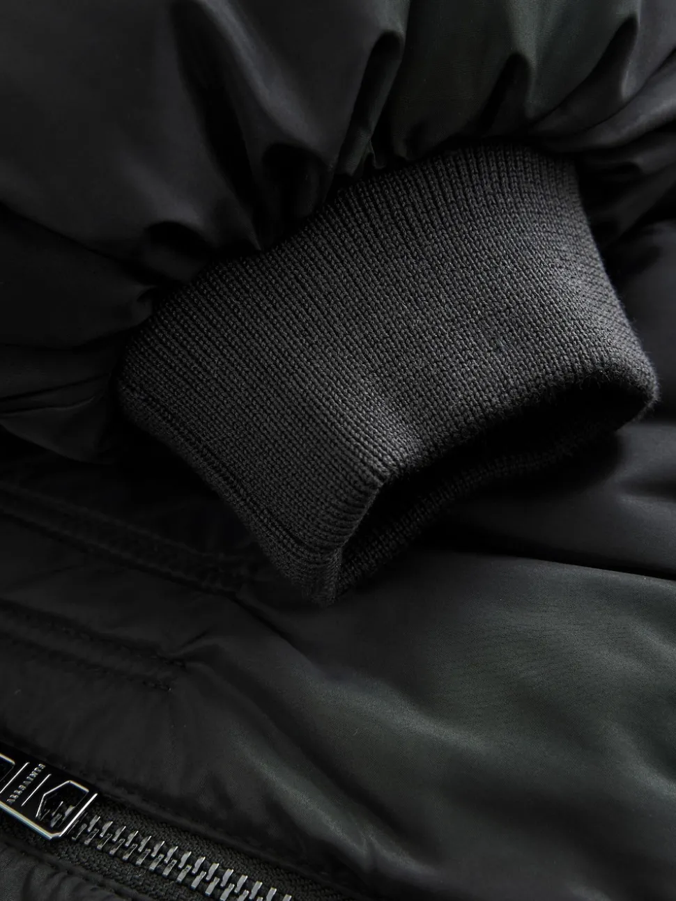 smALLSAINTS Black Waisted Longline Padded Coat