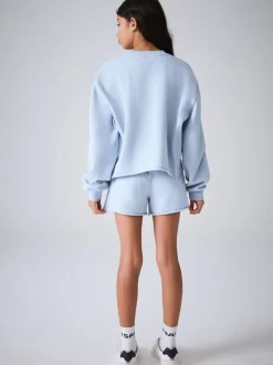 smALLSAINTS Blue Biggy Sweatshirt and Sweat Shorts Set