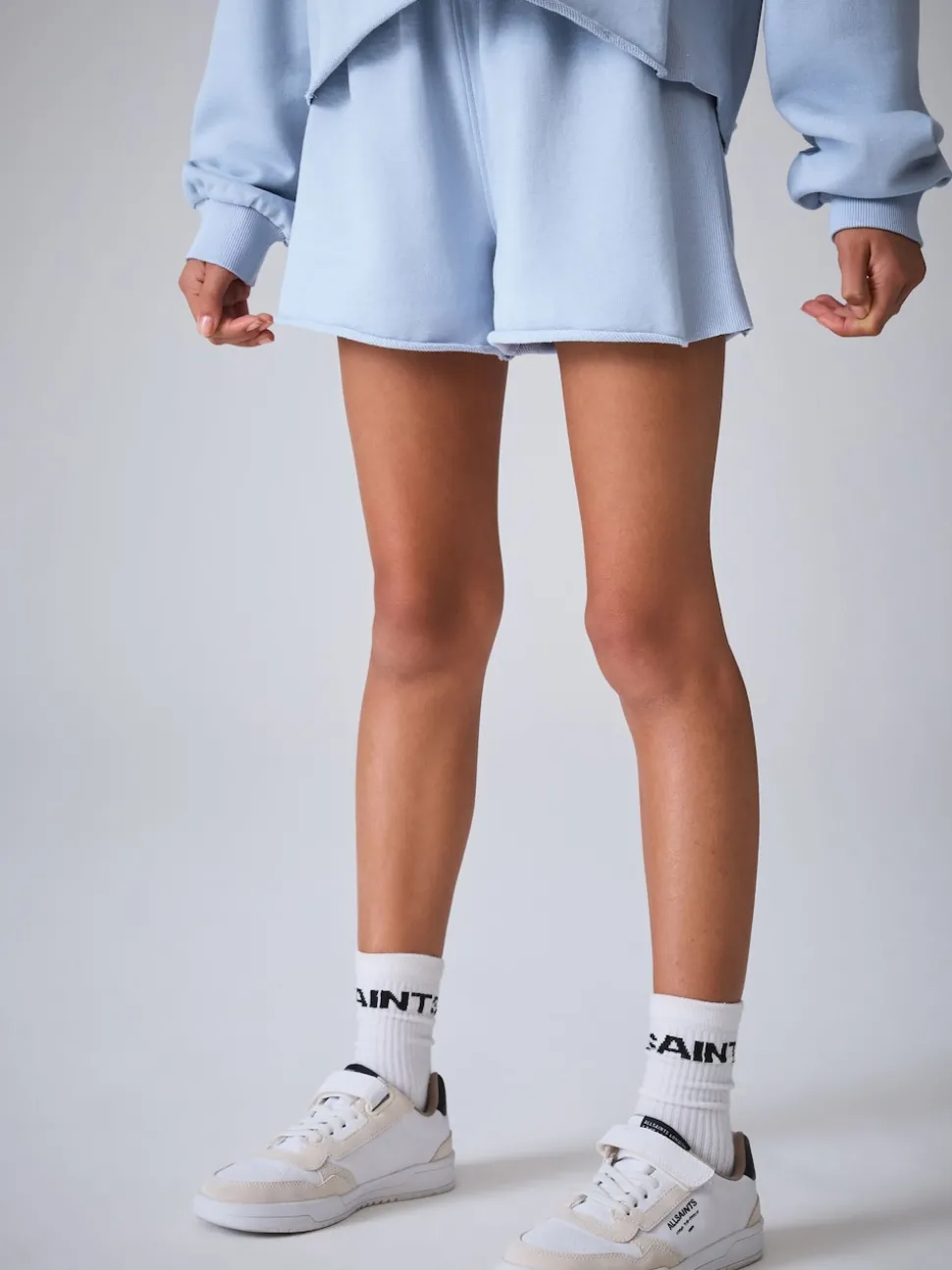 smALLSAINTS Blue Biggy Sweatshirt and Sweat Shorts Set