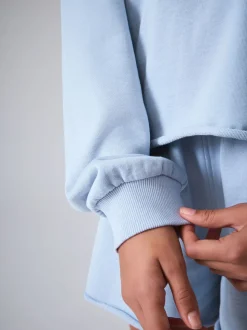 smALLSAINTS Blue Biggy Sweatshirt and Sweat Shorts Set
