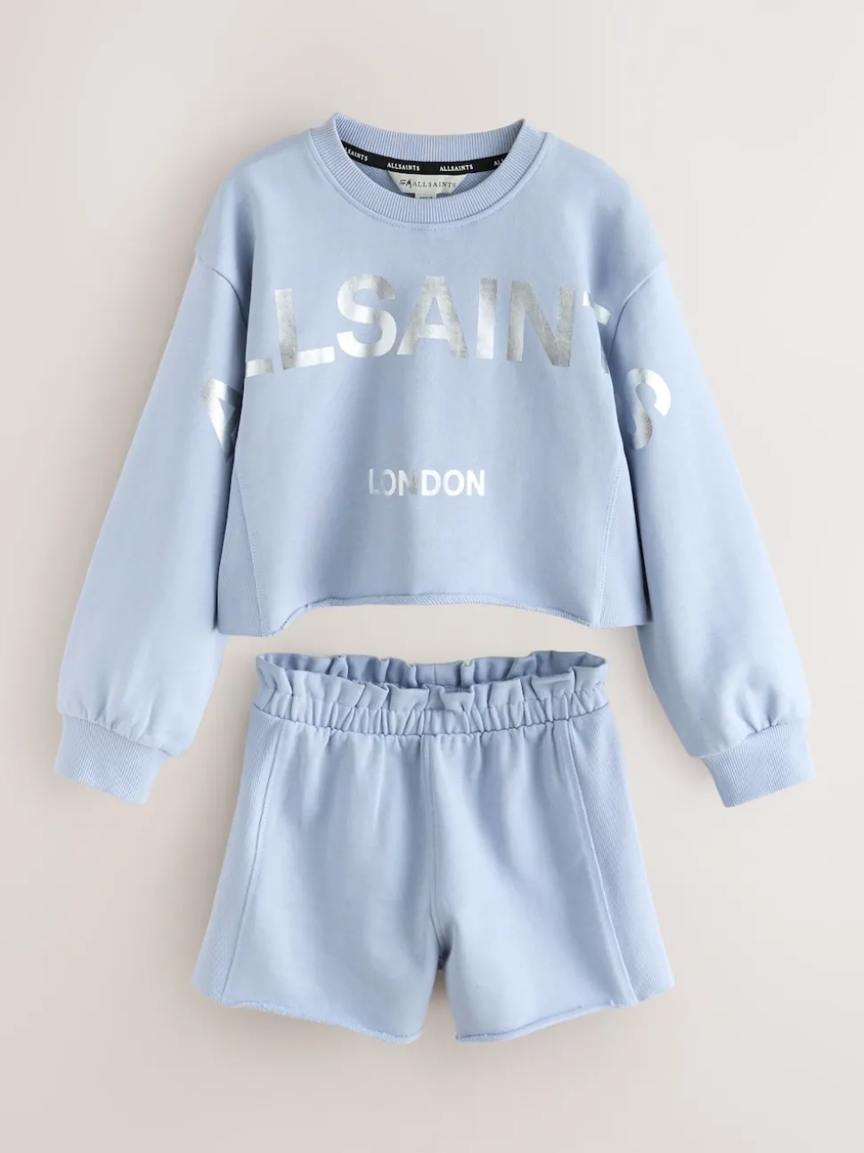 smALLSAINTS Blue Biggy Sweatshirt and Sweat Shorts Set
