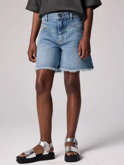 smALLSAINTS Blue Denim Girls High Waisted Emmy Denim Shorts