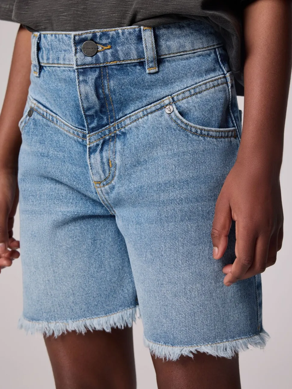 smALLSAINTS Blue Denim Girls High Waisted Emmy Denim Shorts
