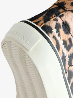 smALLSAINTS Brown Leopard Print High Top Trainers
