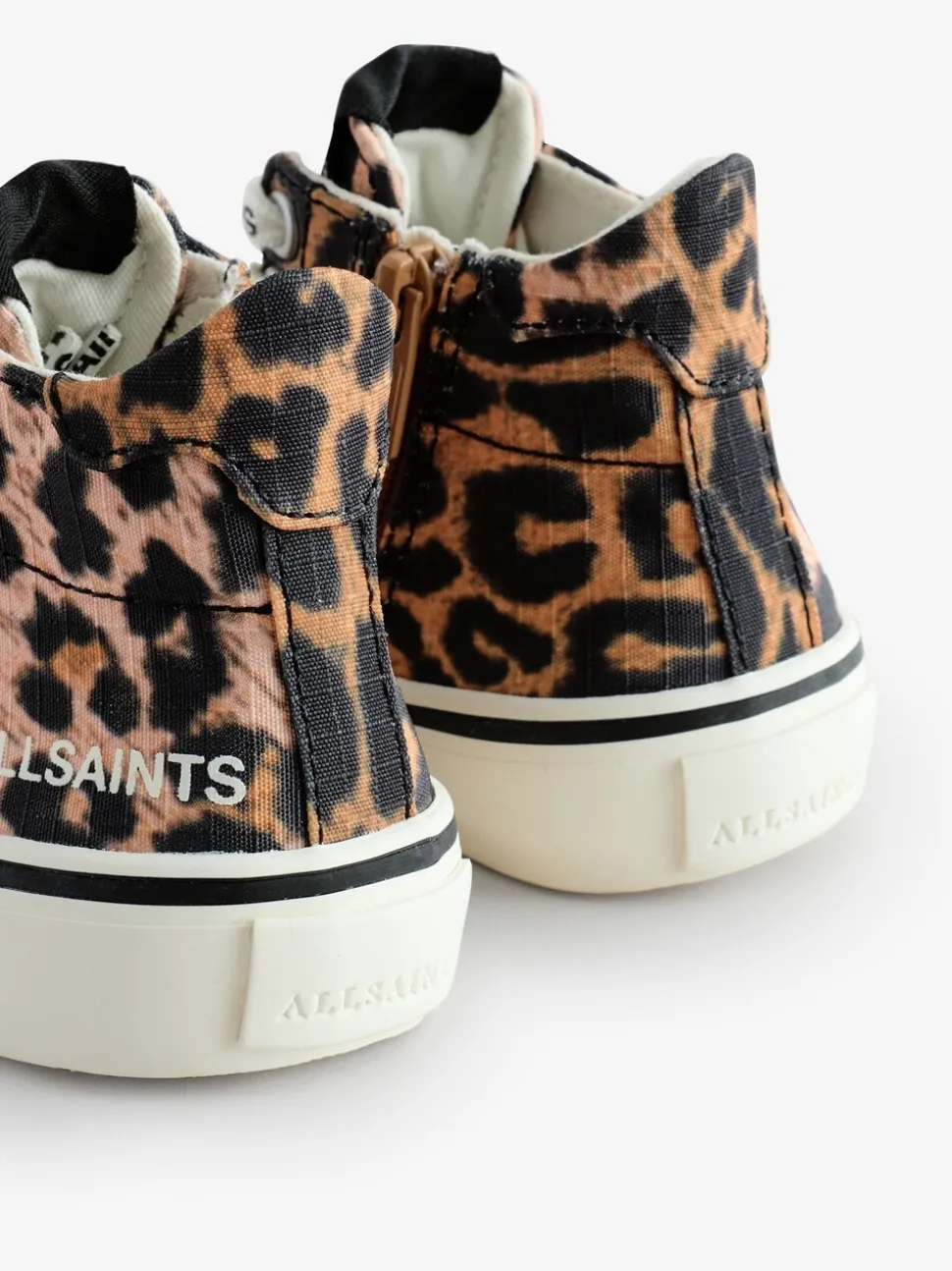 smALLSAINTS Brown Leopard Print High Top Trainers