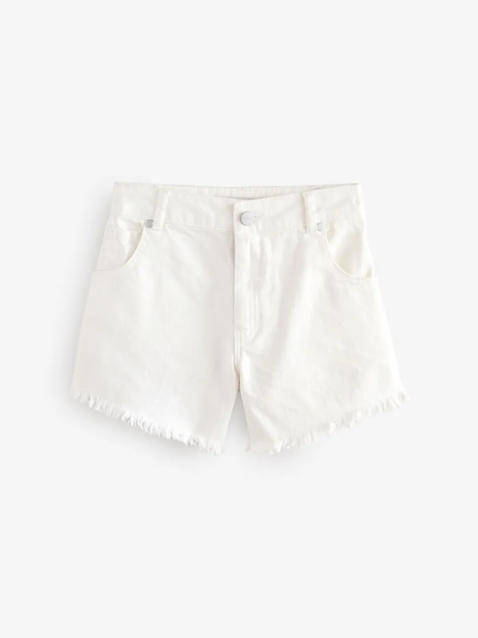 smALLSAINTS Chalk White Astrid High Waisted Denim Shorts