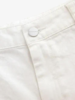 smALLSAINTS Chalk White Astrid High Waisted Denim Shorts