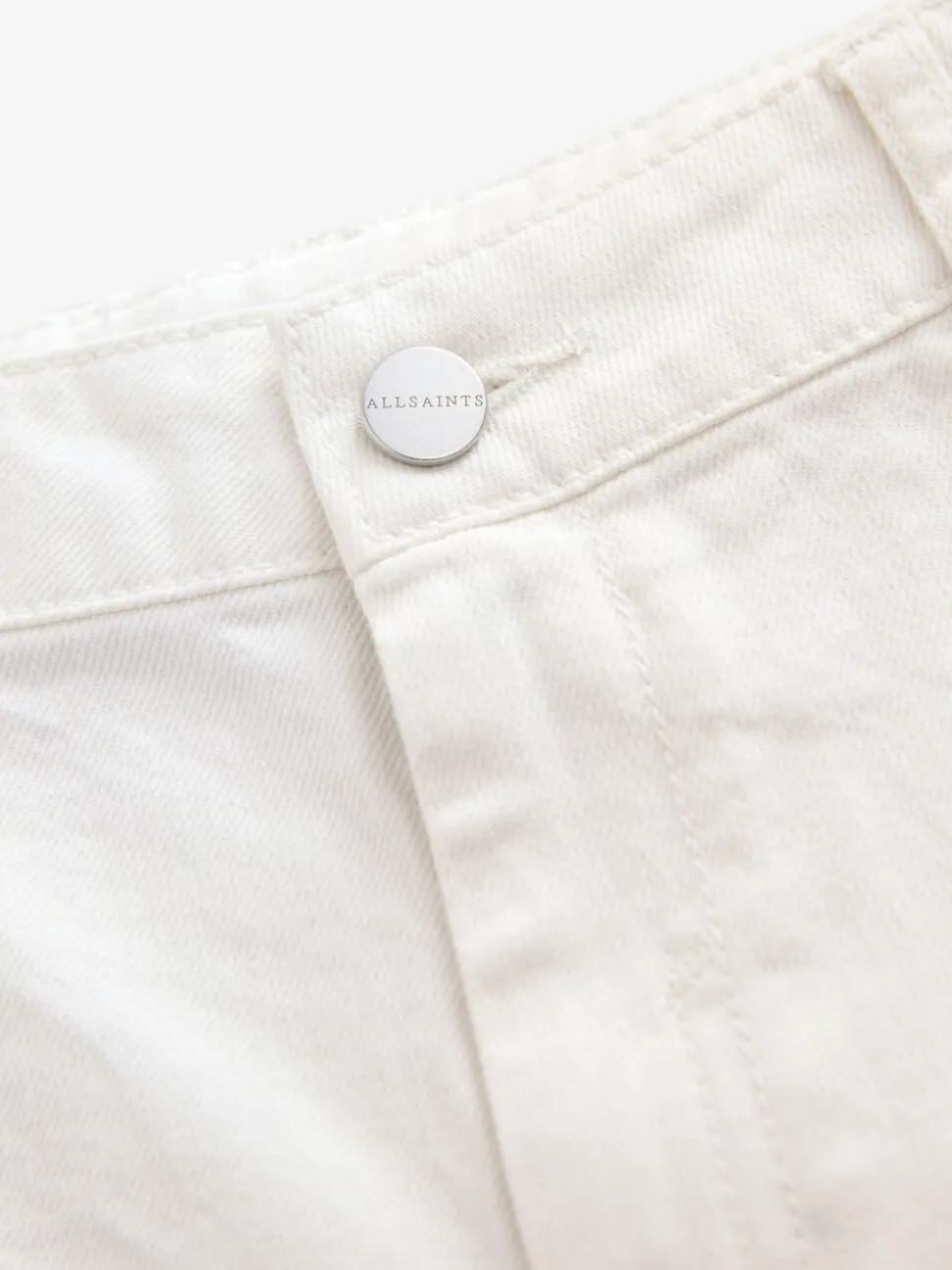 smALLSAINTS Chalk White Astrid High Waisted Denim Shorts